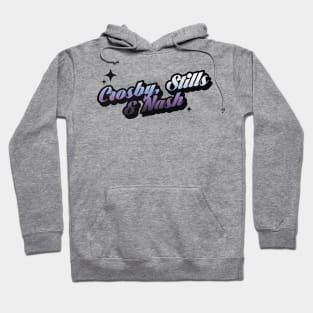 Crosby, Stills And Nash - Retro Classic Typography Style Hoodie